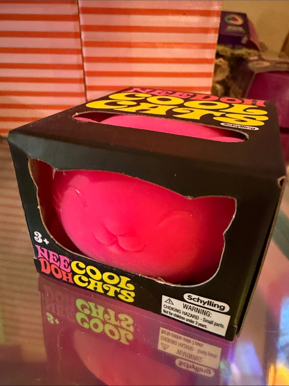 NeeDoh Cool Cats Pink Squeeze Toy by Schylling